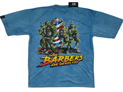 BLUE BARBER TURTLE TEE